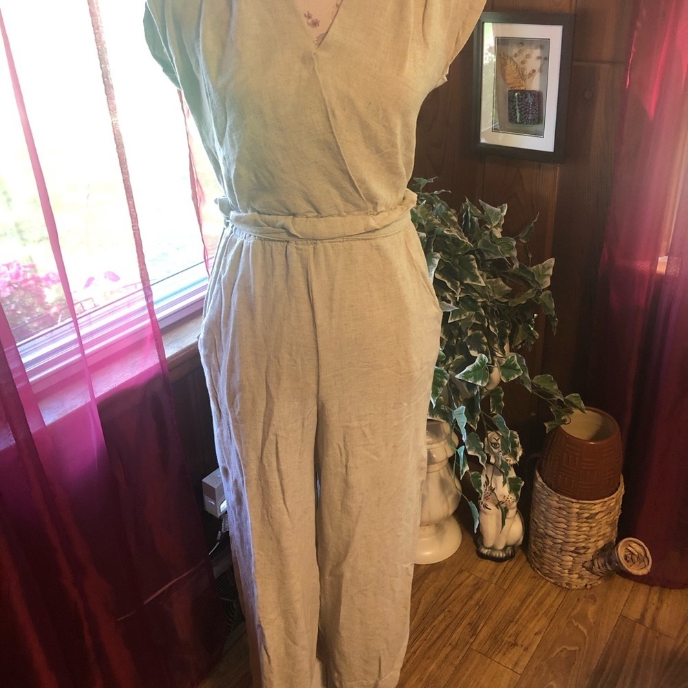 Monteau Linen Blend Jumpsuit - Picture 5 of 6